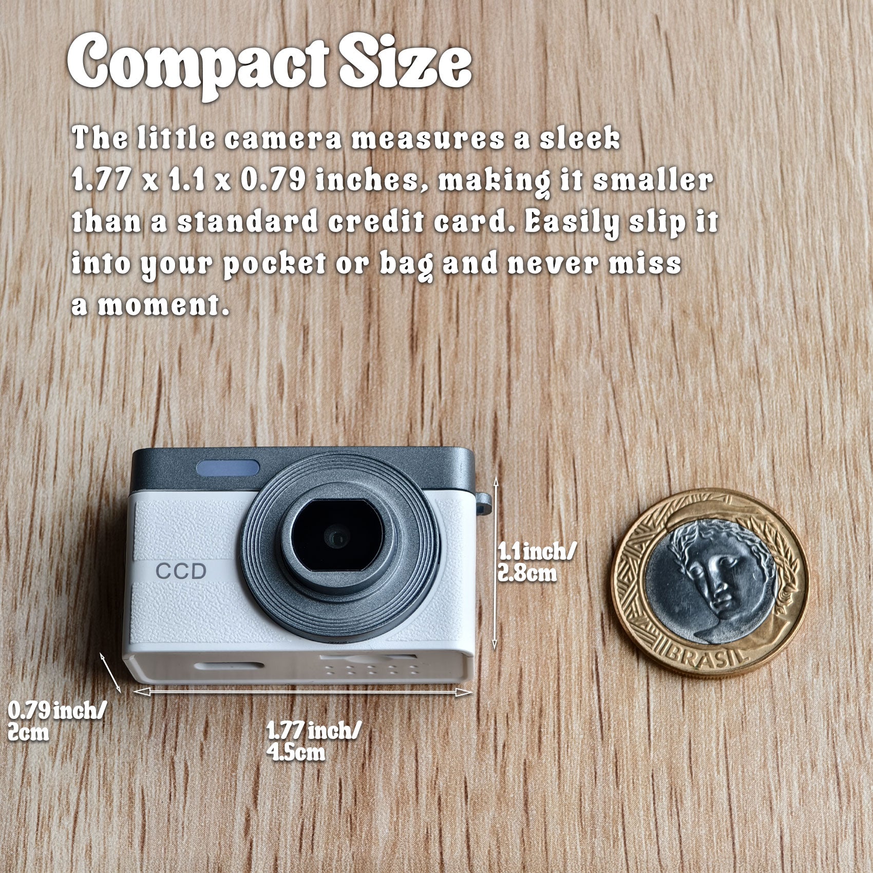 Mini Digital Keychain Camera, Mini Retro Camera, Feel of Old 90s Photographs, Keychain Size, Birthday Gifts, 32GB Included(Black)