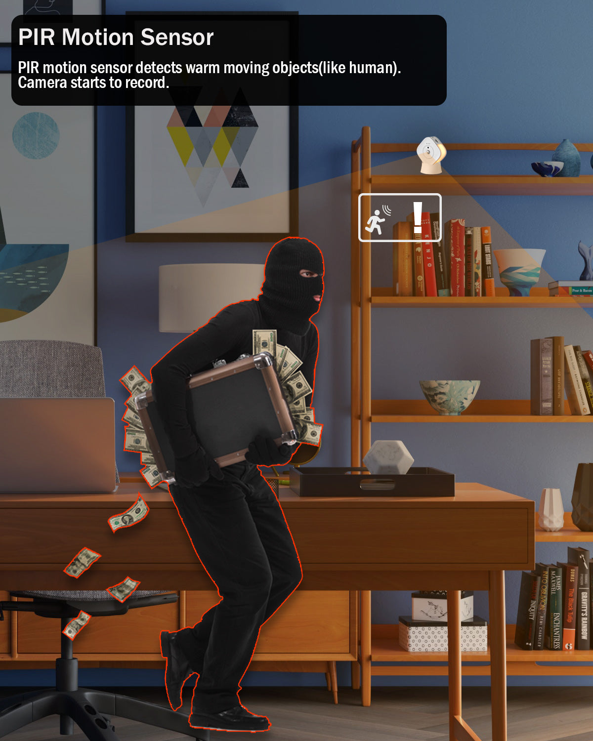 Hidden Camera for Home Security, Motion Activated, Long Battery Life, Nanny, Elder Care, Baby Room Use