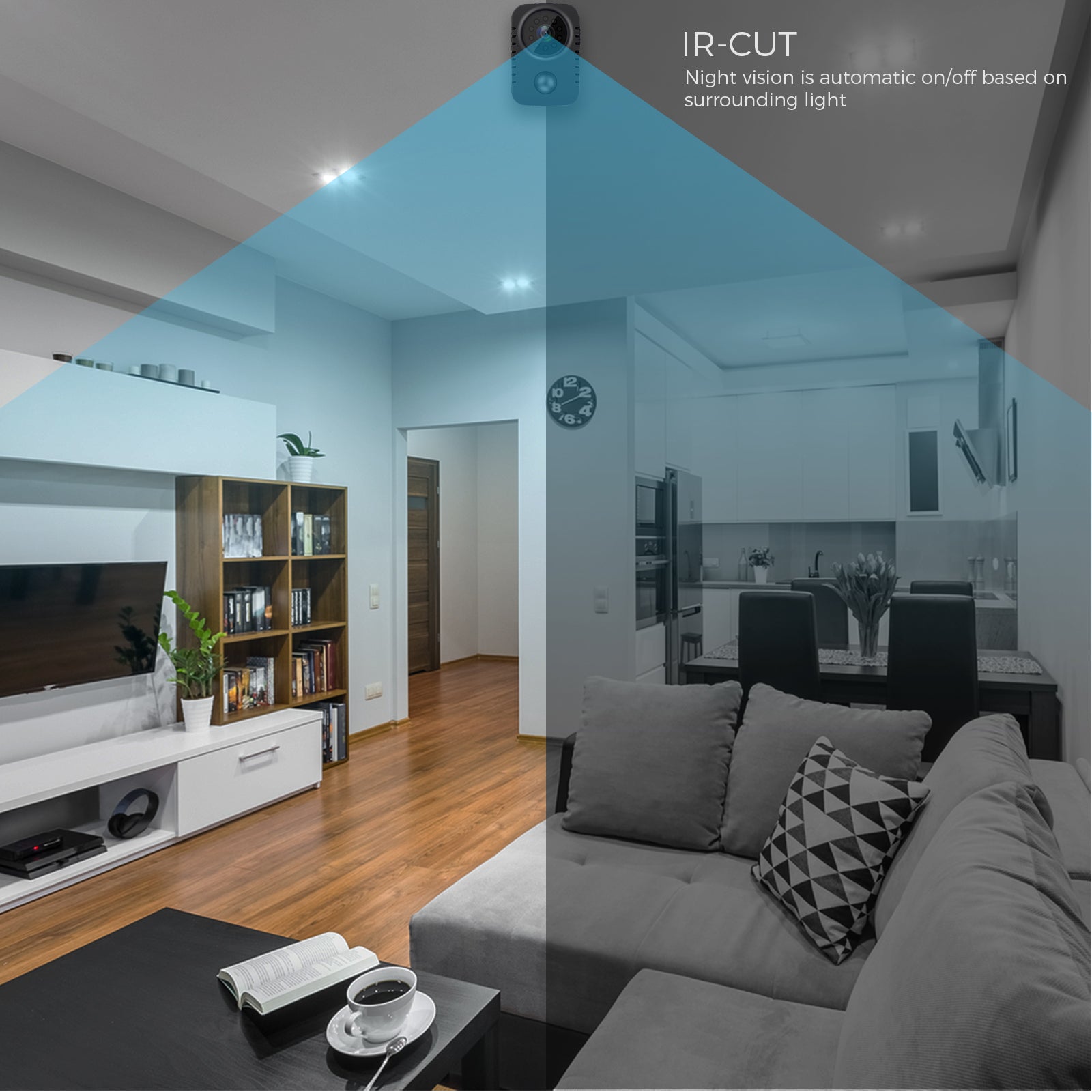 Mini Camera, HD 1080p Small Camera, PIR Sensor, Auto IR Night Vision, Tiny Nanny Cam, PIR Motion Detection, 30 Days Working Time