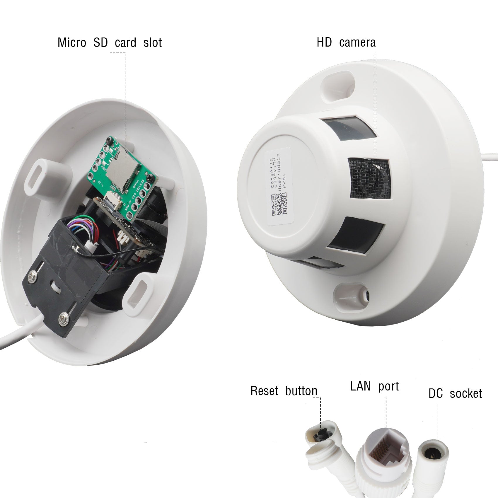 Hidden Camera Smoke Detector HD 1080P No Night Vision Spy Camera Hidden Cameras Small Camera with Motion Detection Spy Cameras for Home Security Nanny Cams