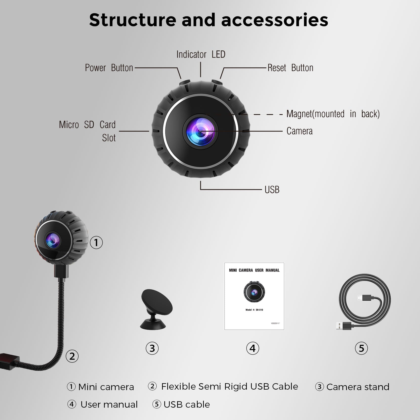 Mini WiFi Spy Camera 1080P Wireless Baby Monitor Home Indoor Video Recorder Motion Detection