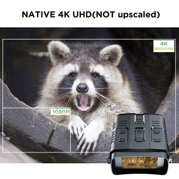 Night Vision Goggles 4K,Rechargeable Night Vision Binoculars, Video and Photo, 3