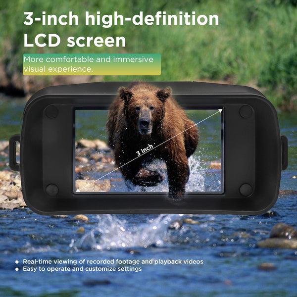 Night Vision Goggles 4K,Rechargeable Night Vision Binoculars, Video and Photo, 3