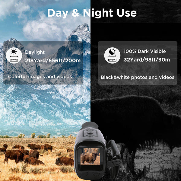 Night Vision Monocular, 1080p Infrared Monocular for 100% Darkness, 32GB Included, Travel, Camping, Hunting, Surveillance