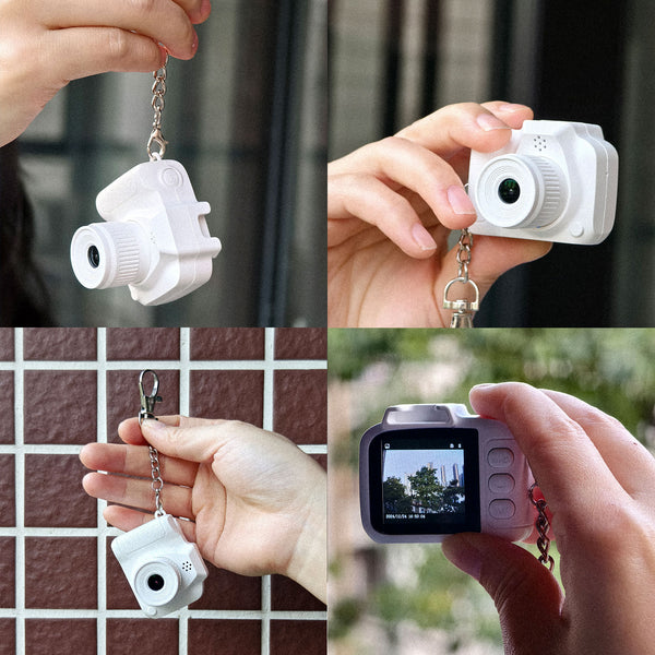 Mini Camera Keychain, Mini Retro Digital Camera, Y2K Camera, Wide Angle Lens, 1.4