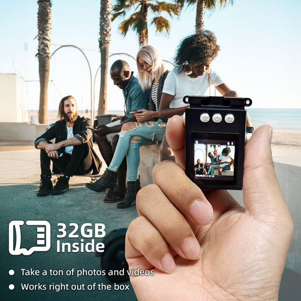 Mini Digital Camera, Mini Retro Camera, Vintage Camera, Wide Angle Lens, 32GB Included, Nostalgic Photos, Old Video Effects