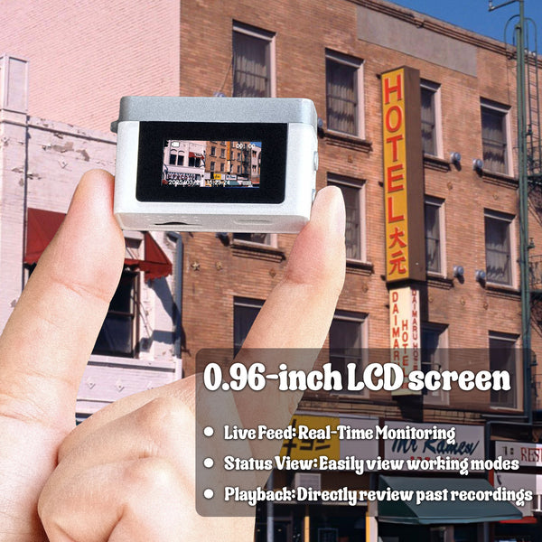 Mini Digital Keychain Camera, Mini Retro Camera, Feel of Old 90s Photographs, Keychain Size, Birthday Gifts, 32GB Included(Black)