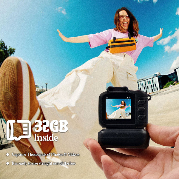 Mini Camera Keychain, Mini Retro Digital Camera, Y2K Camera, Wide Angle Lens, 1.4