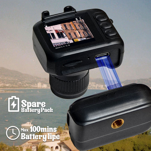 Mini Camera Keychain, Mini Retro Digital Camera, Y2K Camera, Wide Angle Lens, 1.4