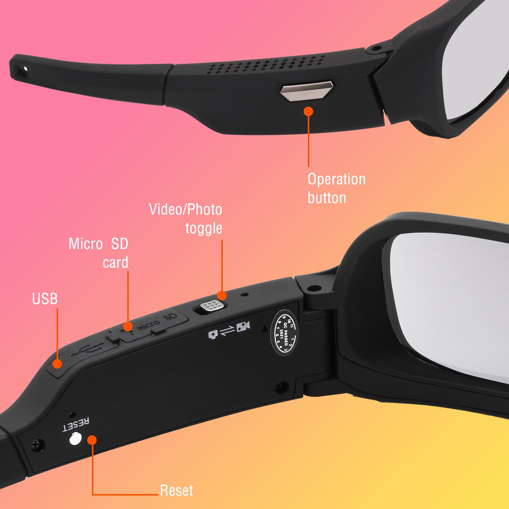 Trending 70P Pinhole Spy Camera Glasses Eyewear Spy World